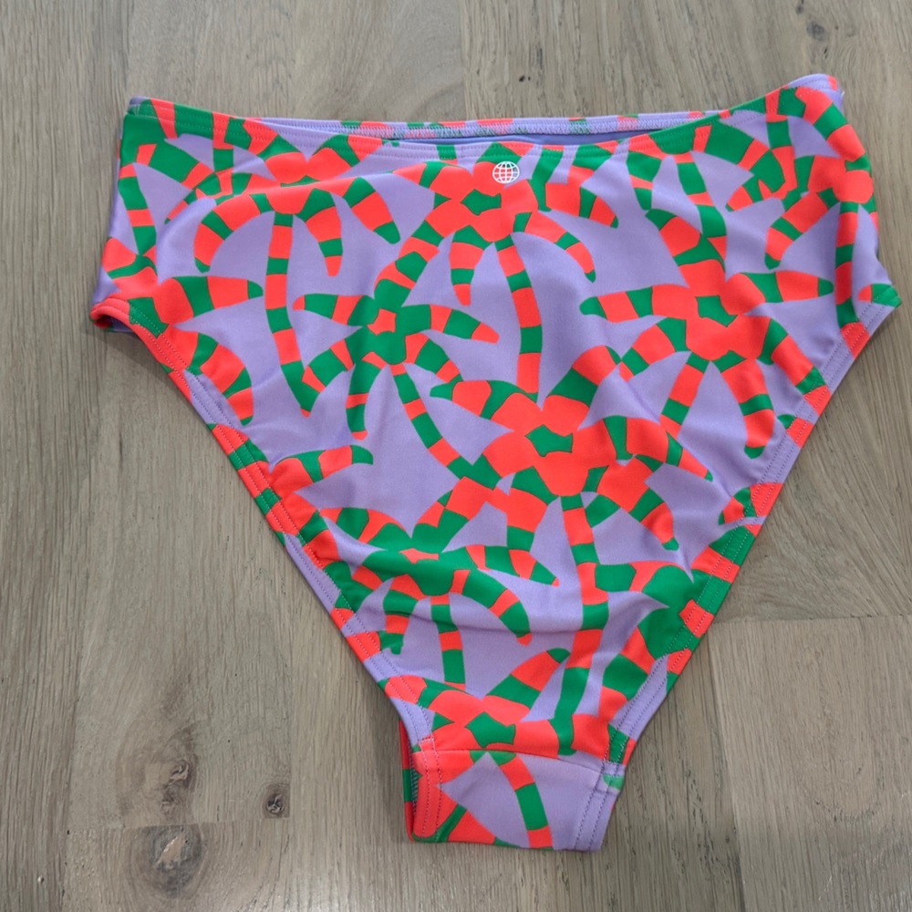 Farm Rio x Adidas Palm Tree High Waist Bikini Bottoms size medium NWT - Picture 9 of 11
